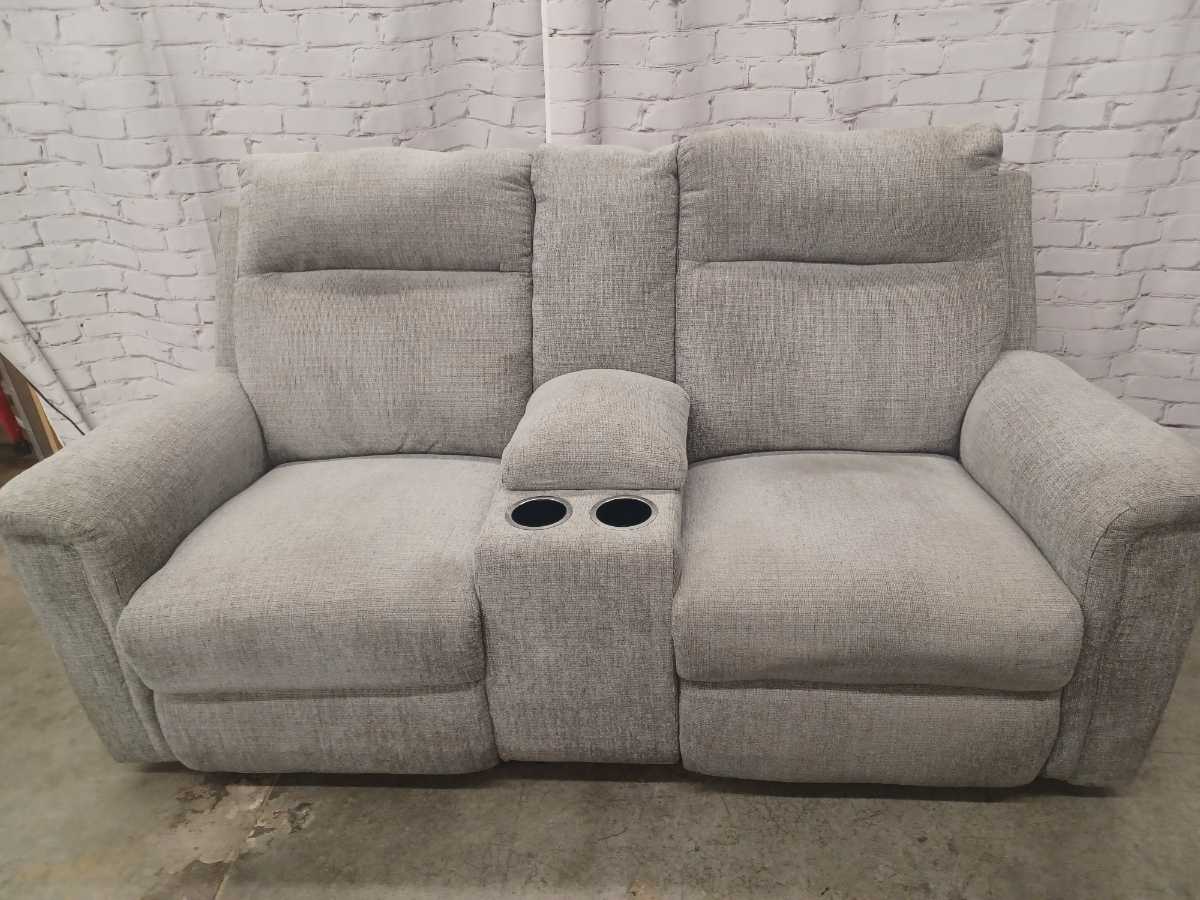 Barnsana Reclining Power Loveseat with Console - Ash - Gallery Image 7